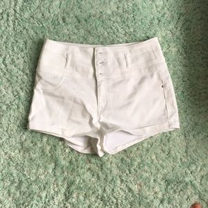White Charlotte Russe jean shorts